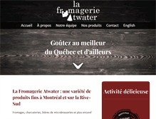 Tablet Screenshot of fromagerieatwater.ca